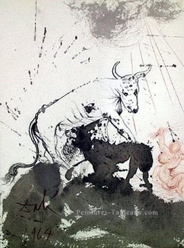 Salvador Dali Painting - Leo quasi bos comedens paleas Salvador Dali